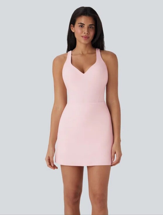 HALARA Dresses & Skirts - HALARA Pale Pink Easy Peezy Tennis Dress